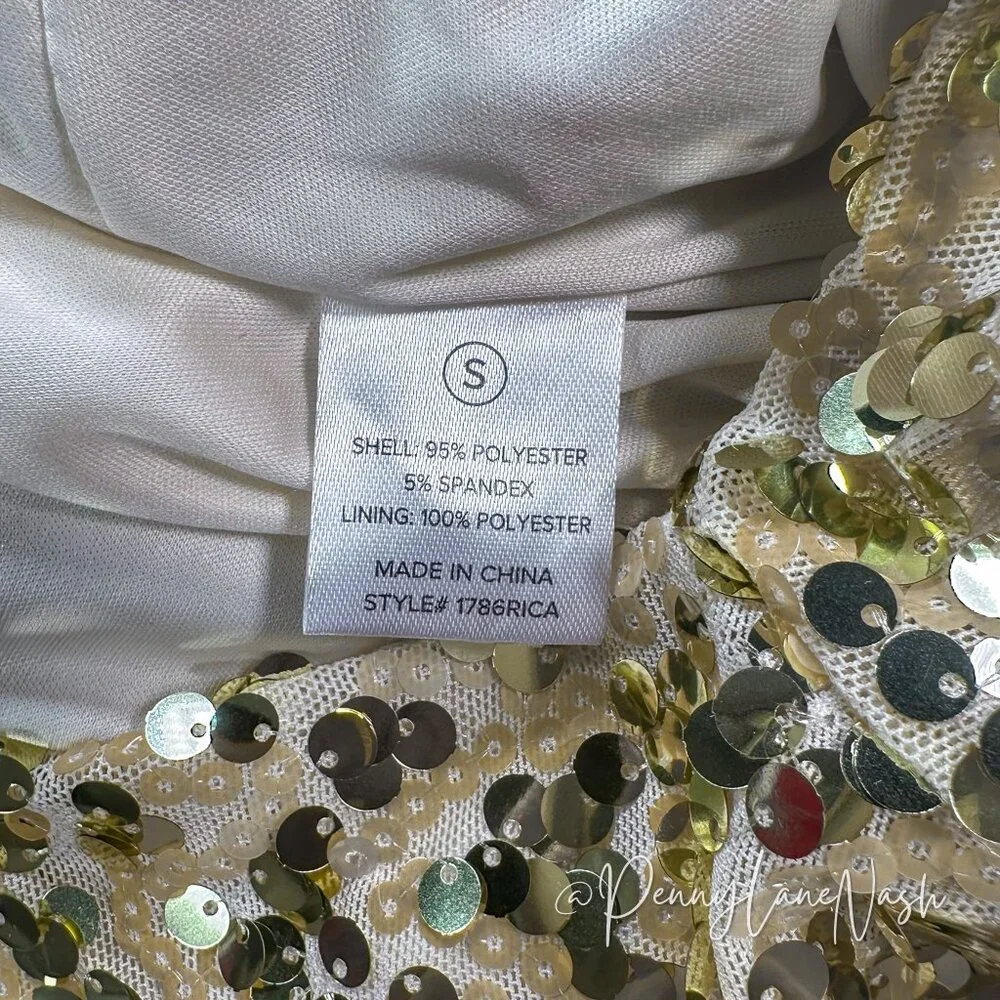 Fashion Nova Sequin Champagne Babe Sequin Maxi Dress in Gold - Picture 10 of 11